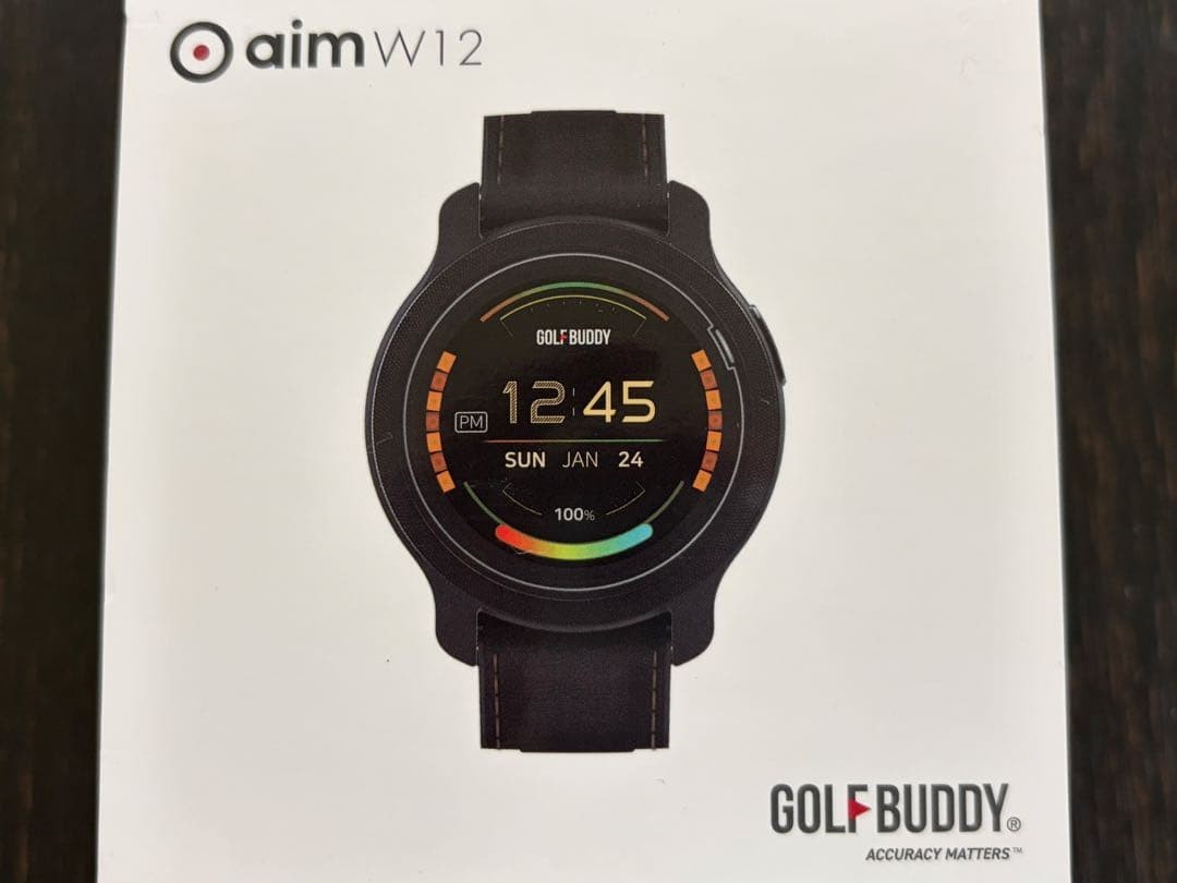 GolfBuddy aim W12 GPS Golf GPS Watch Touchscreen Shot Tracking Course Distances