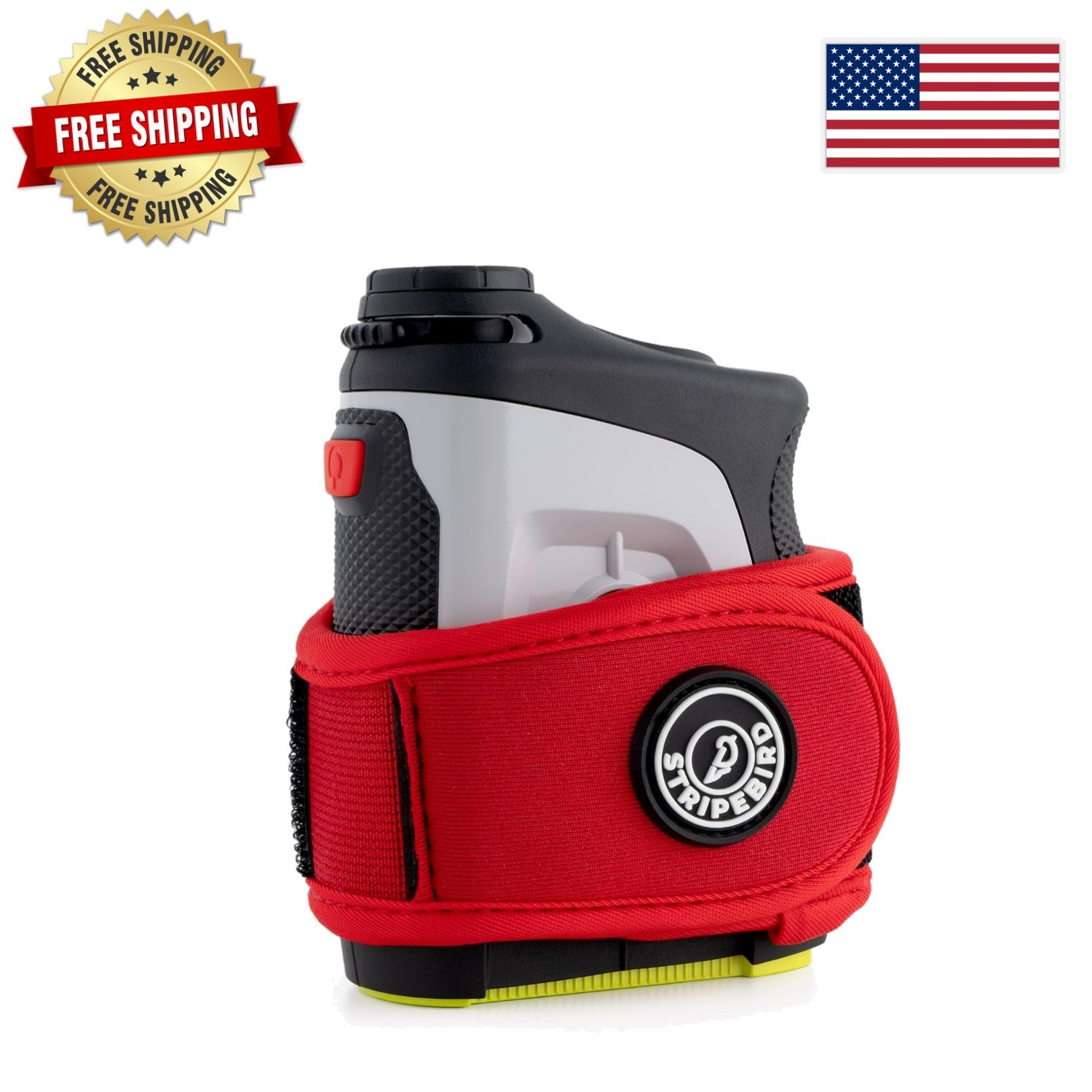 Magnetic Golf Rangefinder Strap - Ultra-Slim Design, Major Red