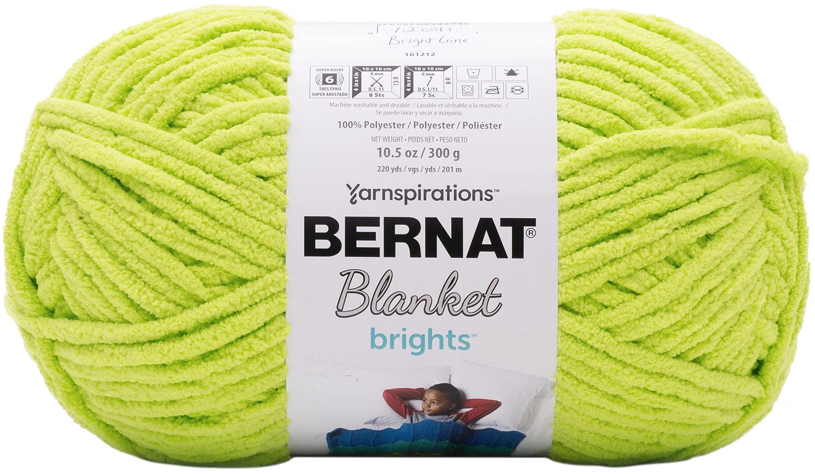 Yarn Blanket Brights Brght Lime