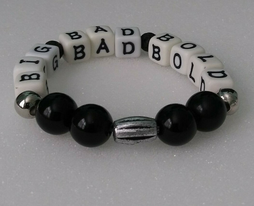 Biker Bracelet BIG-BAD-BOLD 8 inch Stretchy-One Of A Kind