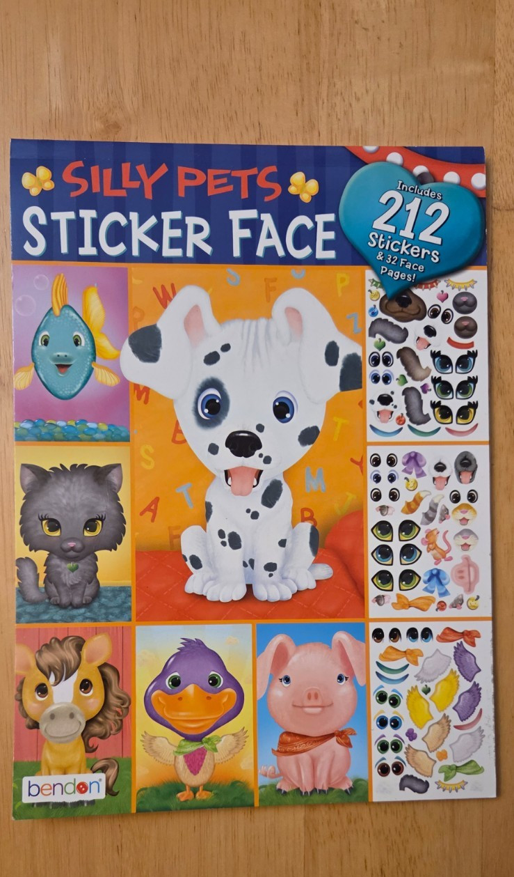 Silly Pets Sticker Face Book 212 Stickers