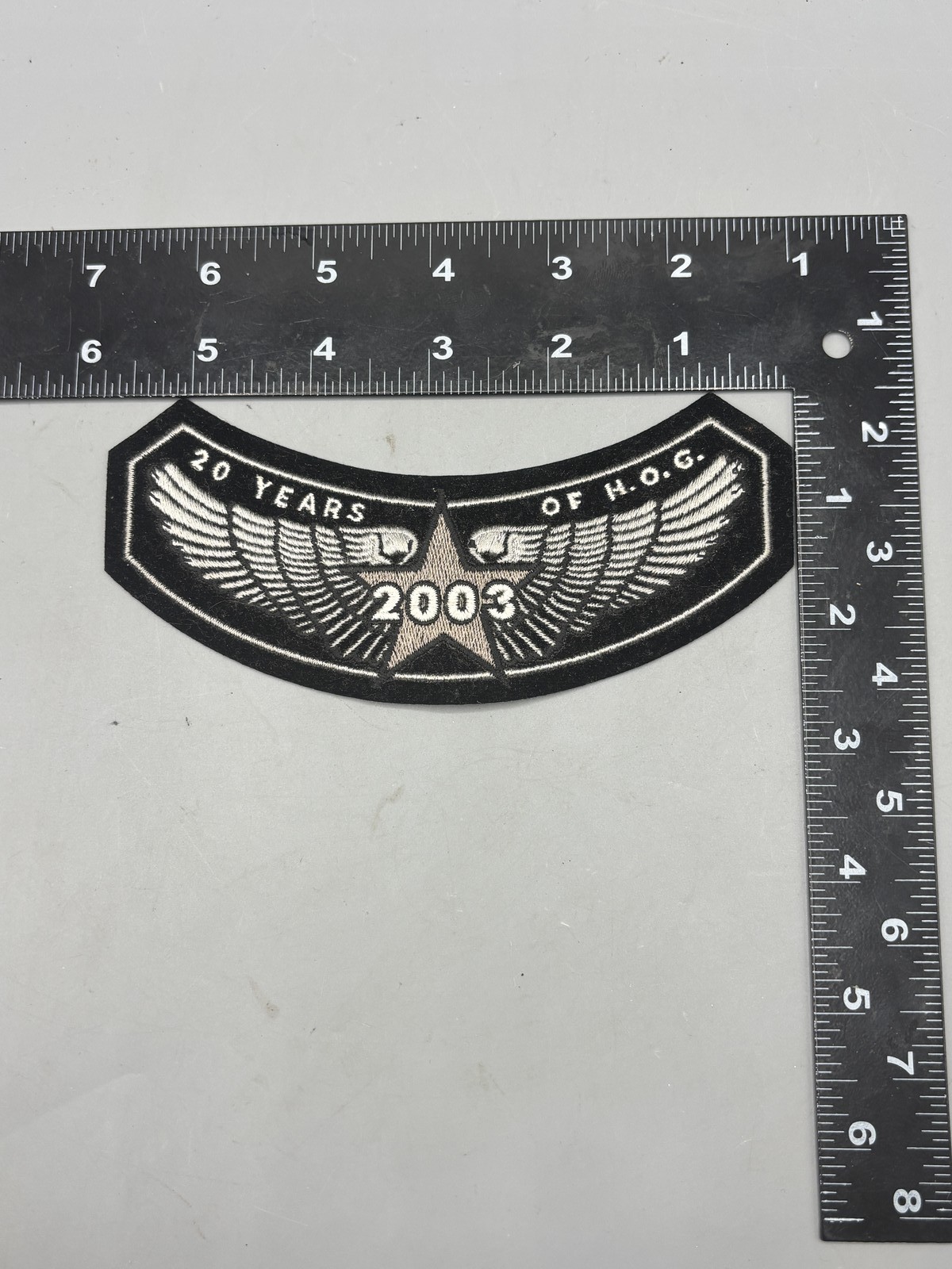 Harley-Davidson H.O.G. 20 Years 2003 Winged Star Patch Collectible Motorcycle