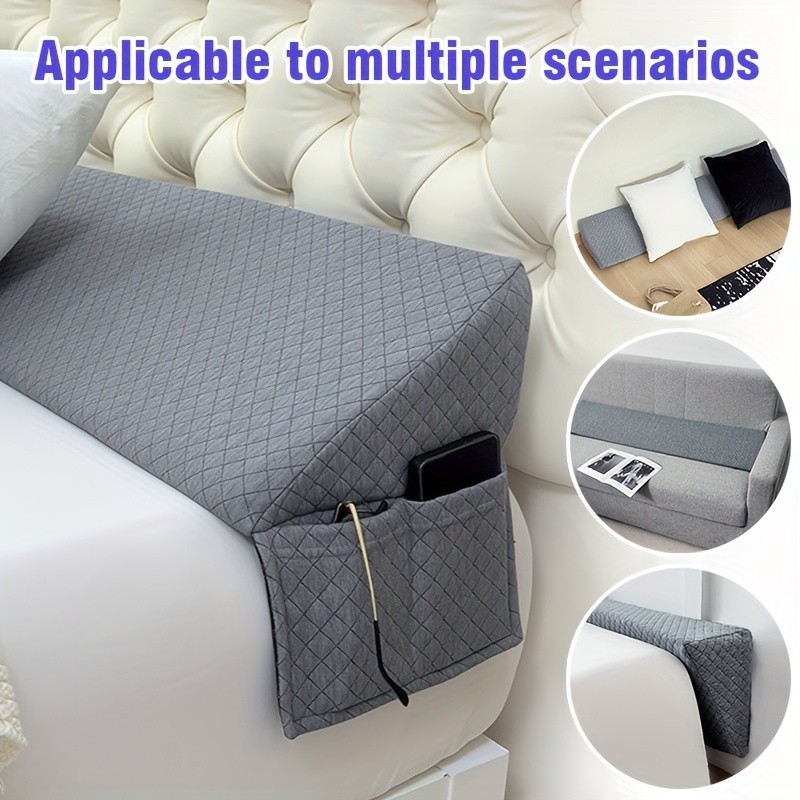 Bed Wedge Pillow - Bed Gap Filler Mattress Wedge Headboard Pillow Close The Gap