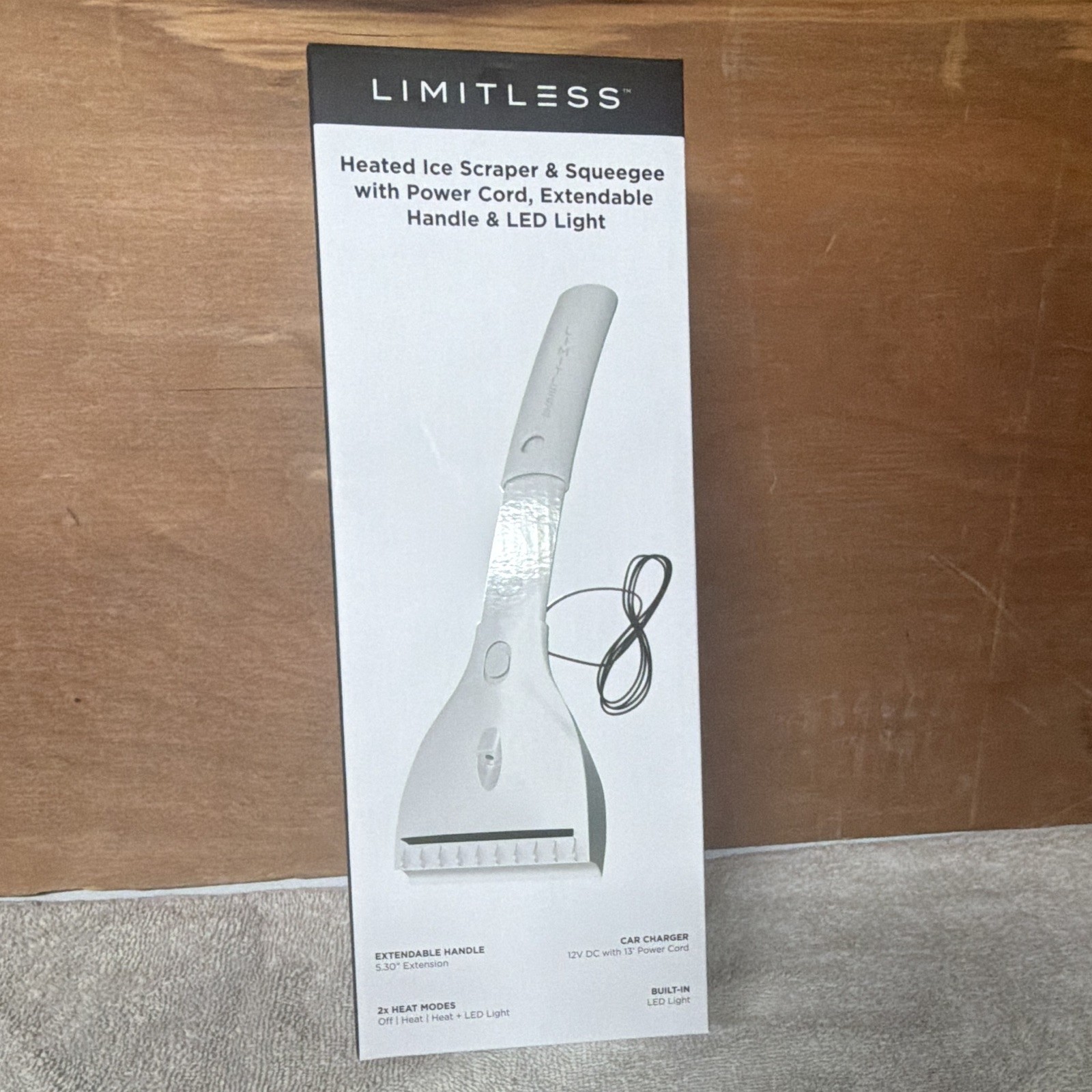 Heated Ice Scraper - White