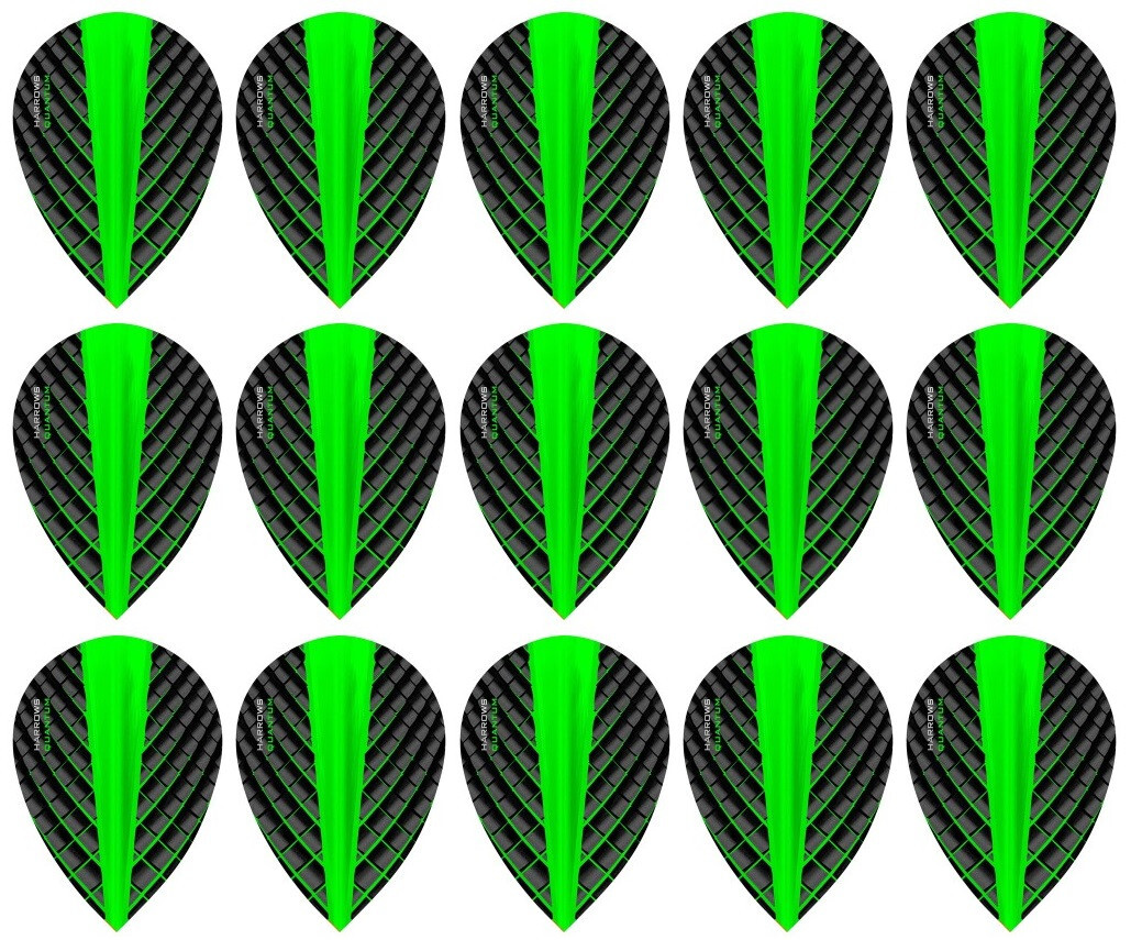 5 Sets Harrows Quantum Pear Dart Flights – Ships w/ Tracking - Green