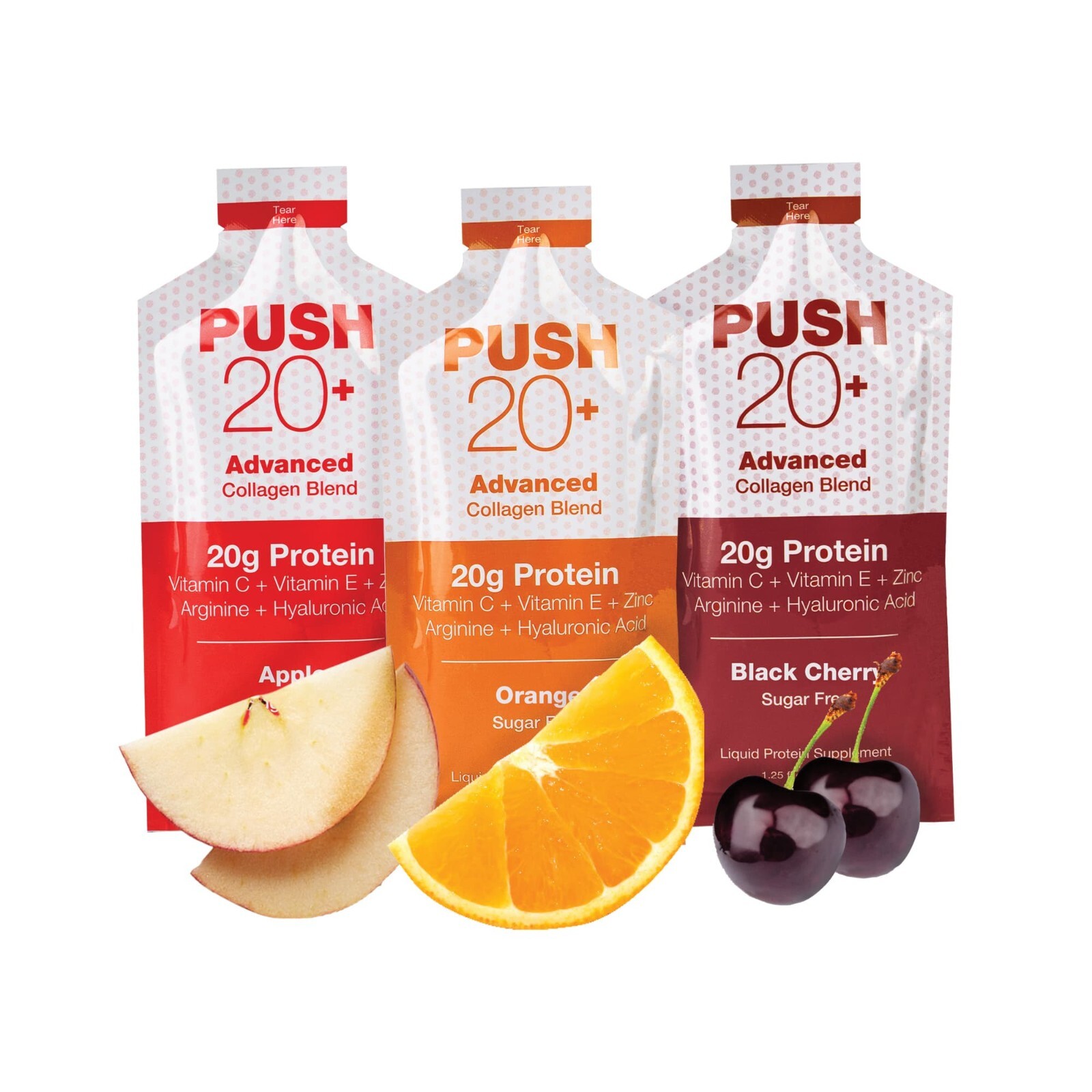 Push 20 + Collagen Wound Healing Concentrate Variety Pack - 6 Servings EXP: 2025