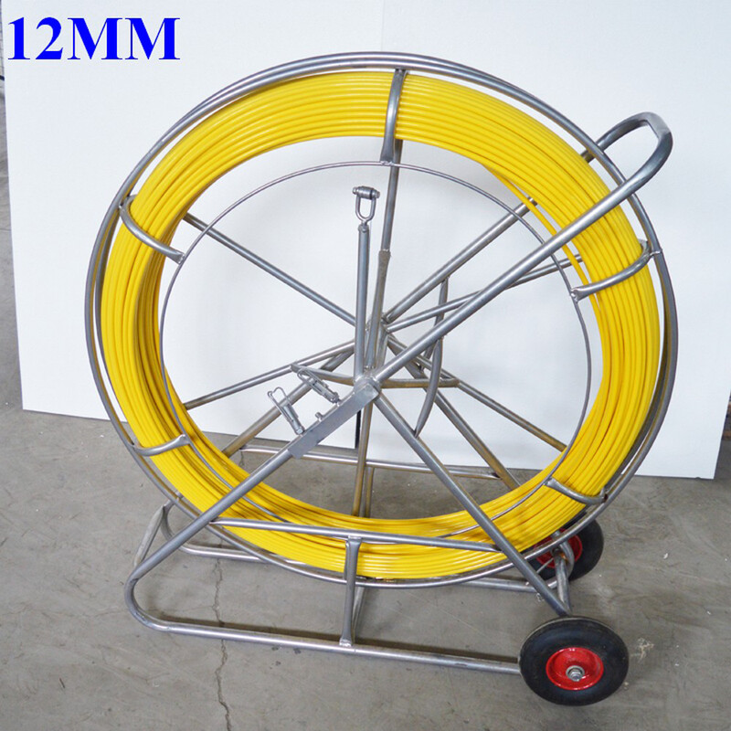 12mm Fish Tape Fiberglass Wire Cable Running Rod Duct Rodder Fishtape Puller US