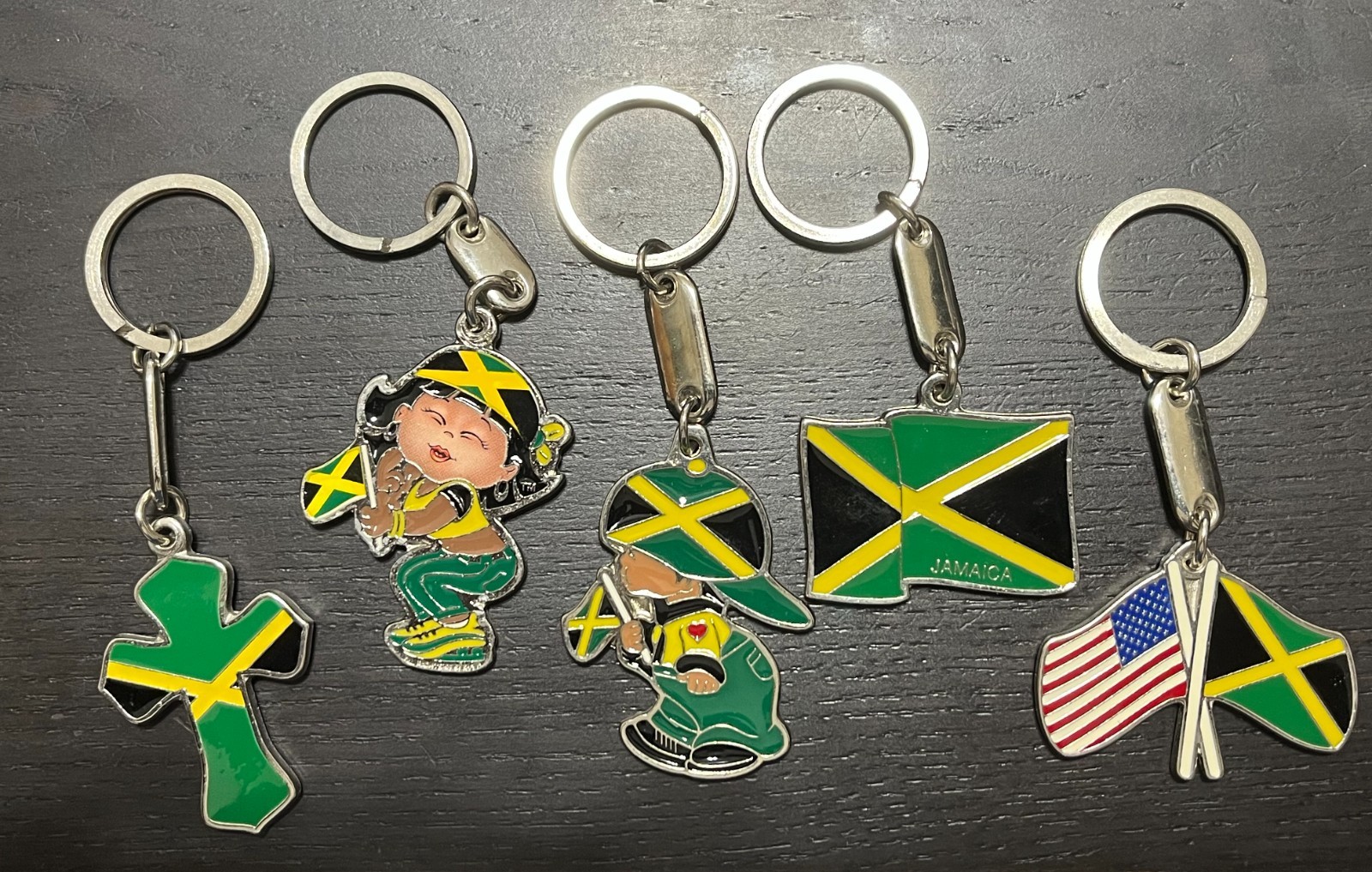 JAMAICA  Assorted Metal Key Chains