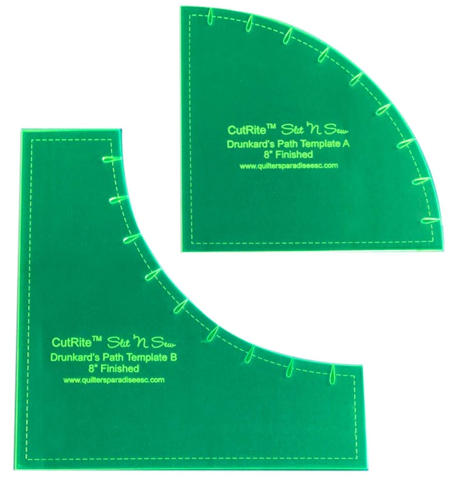 CutRite Slit N' Sew Drunkard's Path 8 Inch Finished Quilting Template