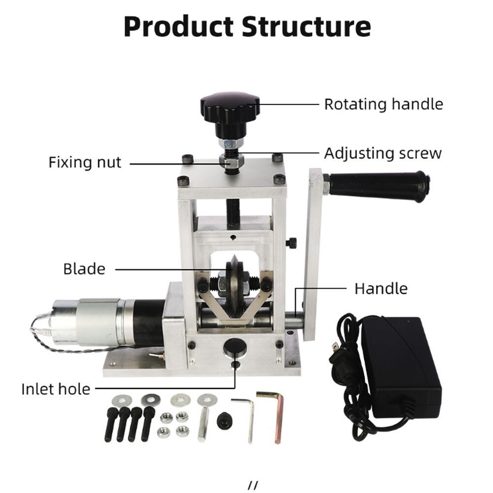 Electric Peeling Machine Upgraded Manual Wire Stripping Machine Crank Stripper