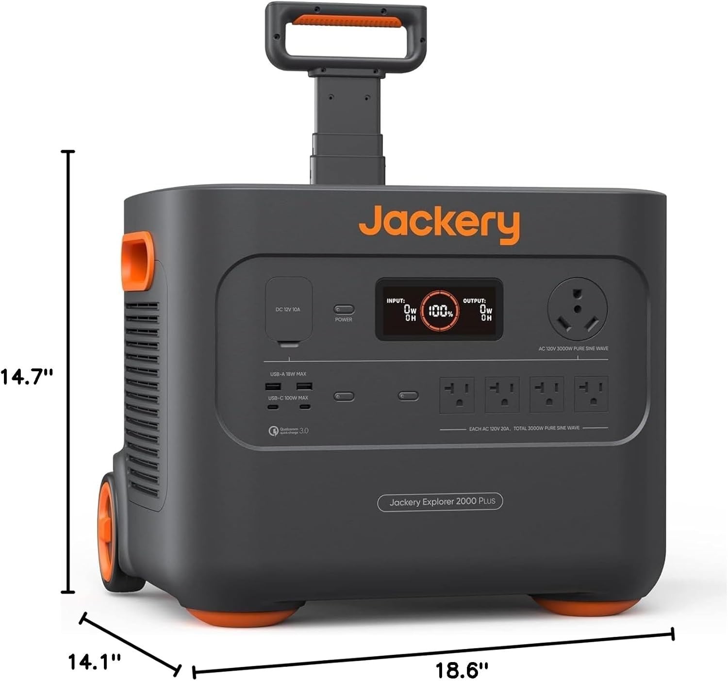 Jackery Refurbished Explorer 2000 Plus Portable Power Station,1999Wh