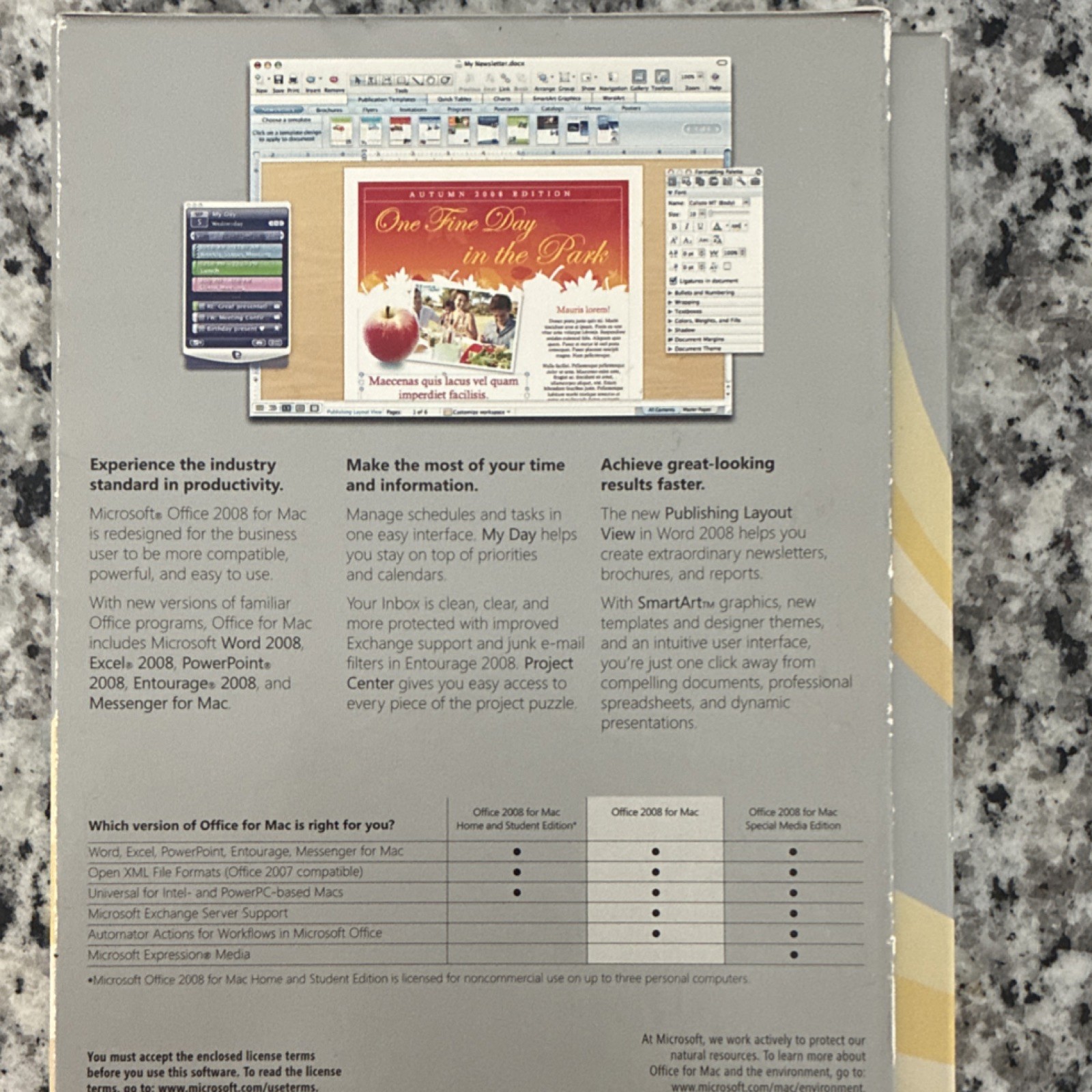Microsoft Office:mac 2008 (Complete Box Set w/ Product Key)