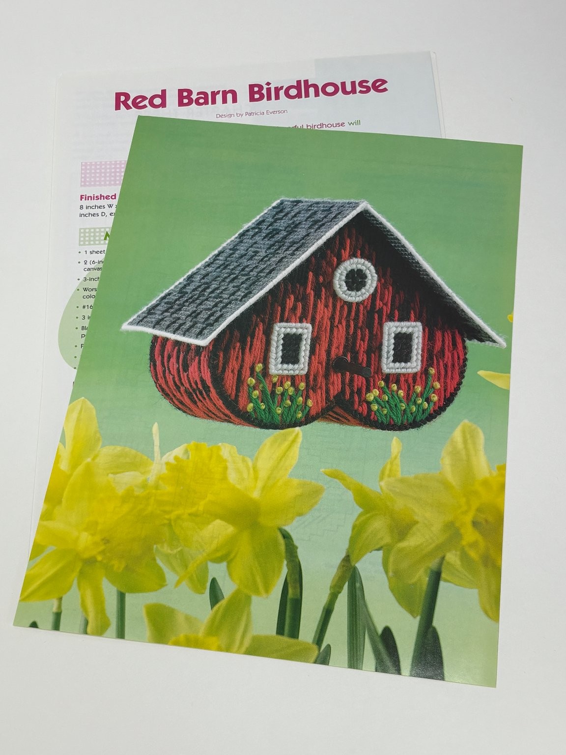 Red Barn Birdhouse Plastic Canvas Pattern Book Pages