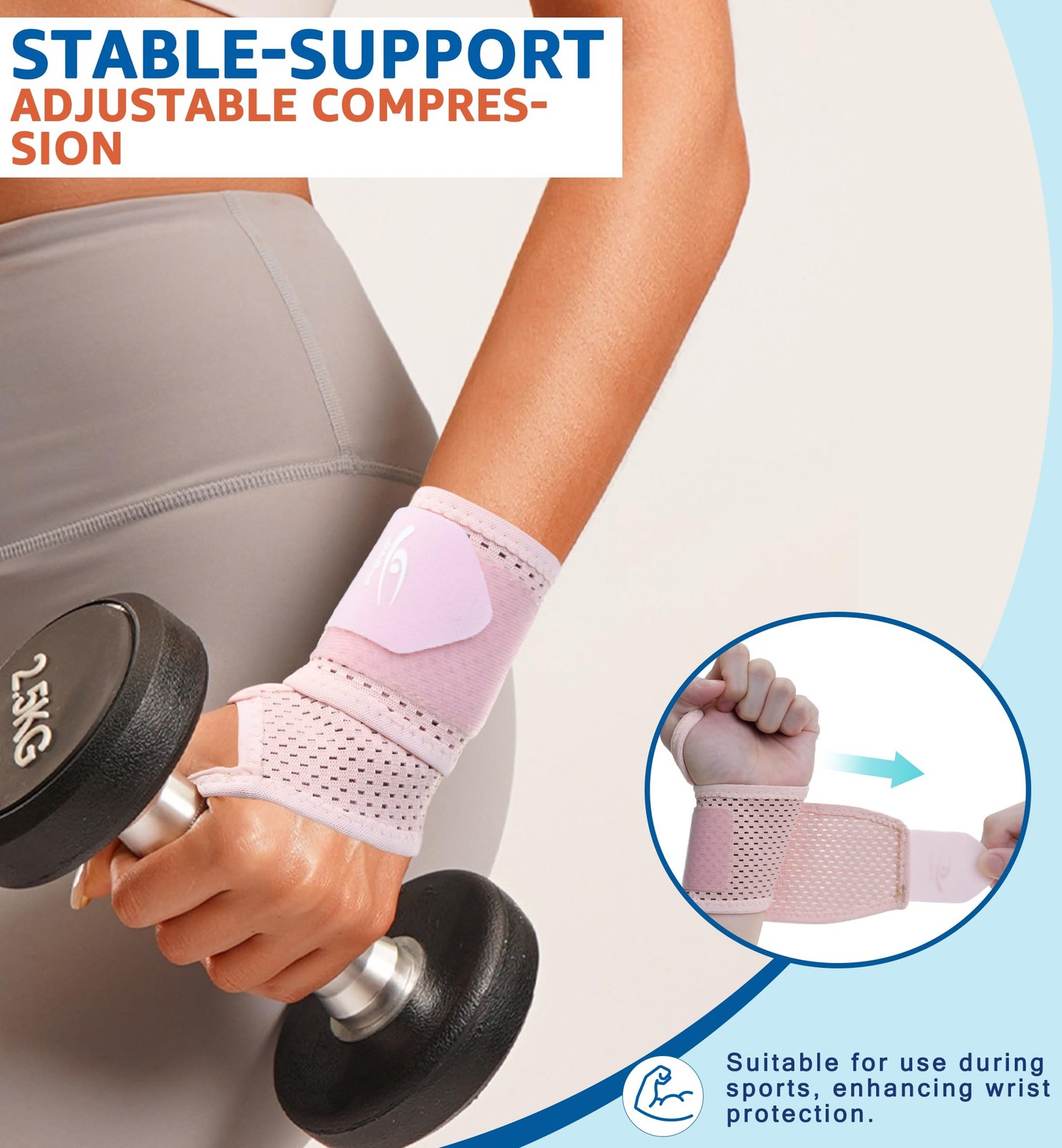 2-Pack Ultra-Thin Mesh Wrist Wraps - Breathable, Adjustable Wrist Support for...