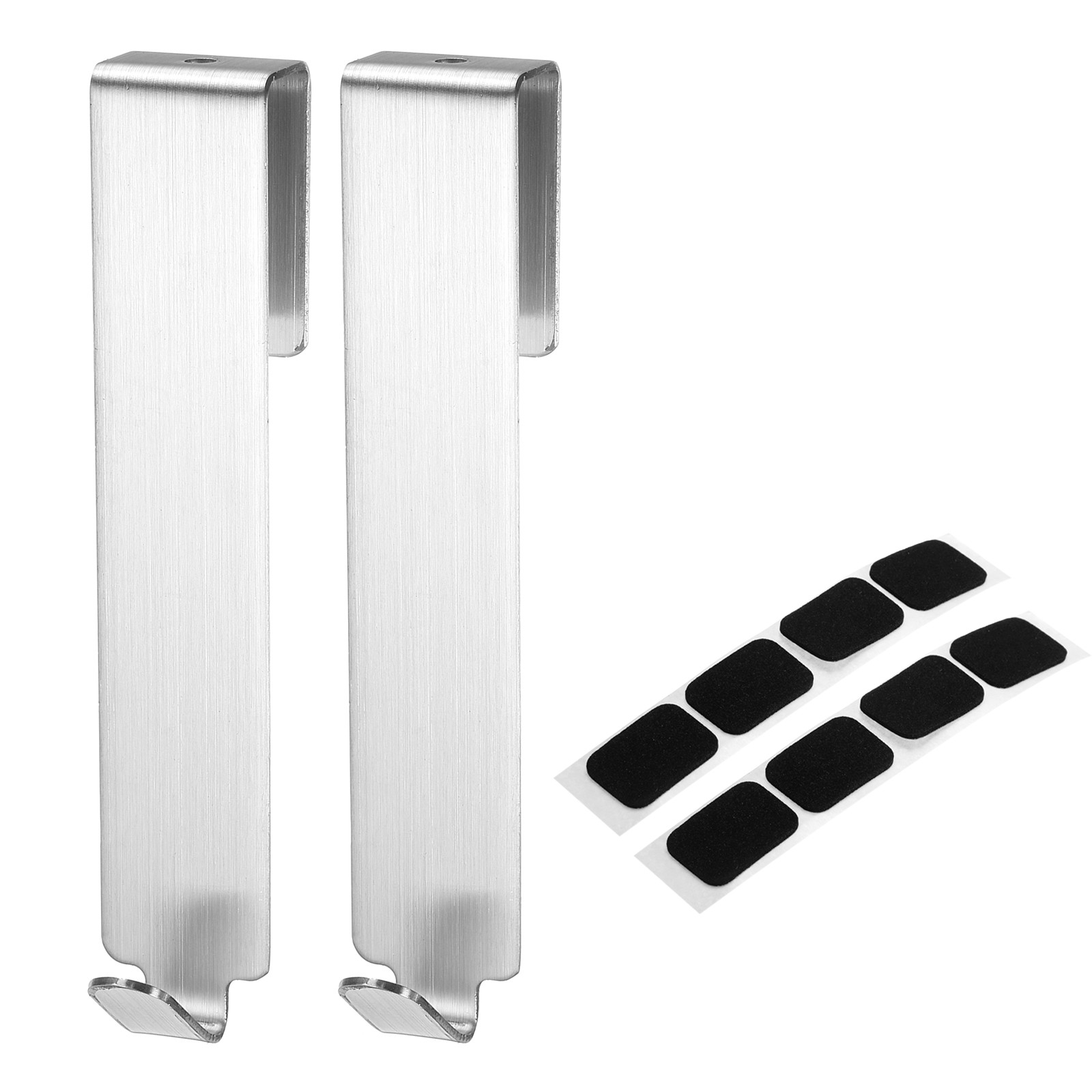 Shower Door Hooks, 2Pcs 132mm/5" for Frameless Glass Shower Door (Silver)