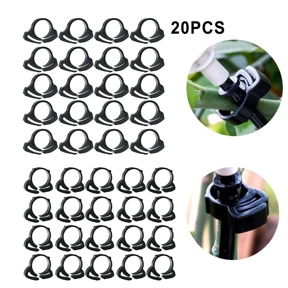 Easy Installation and Secure Grip 20pcs Black Snap Fit Clamps for Pipes