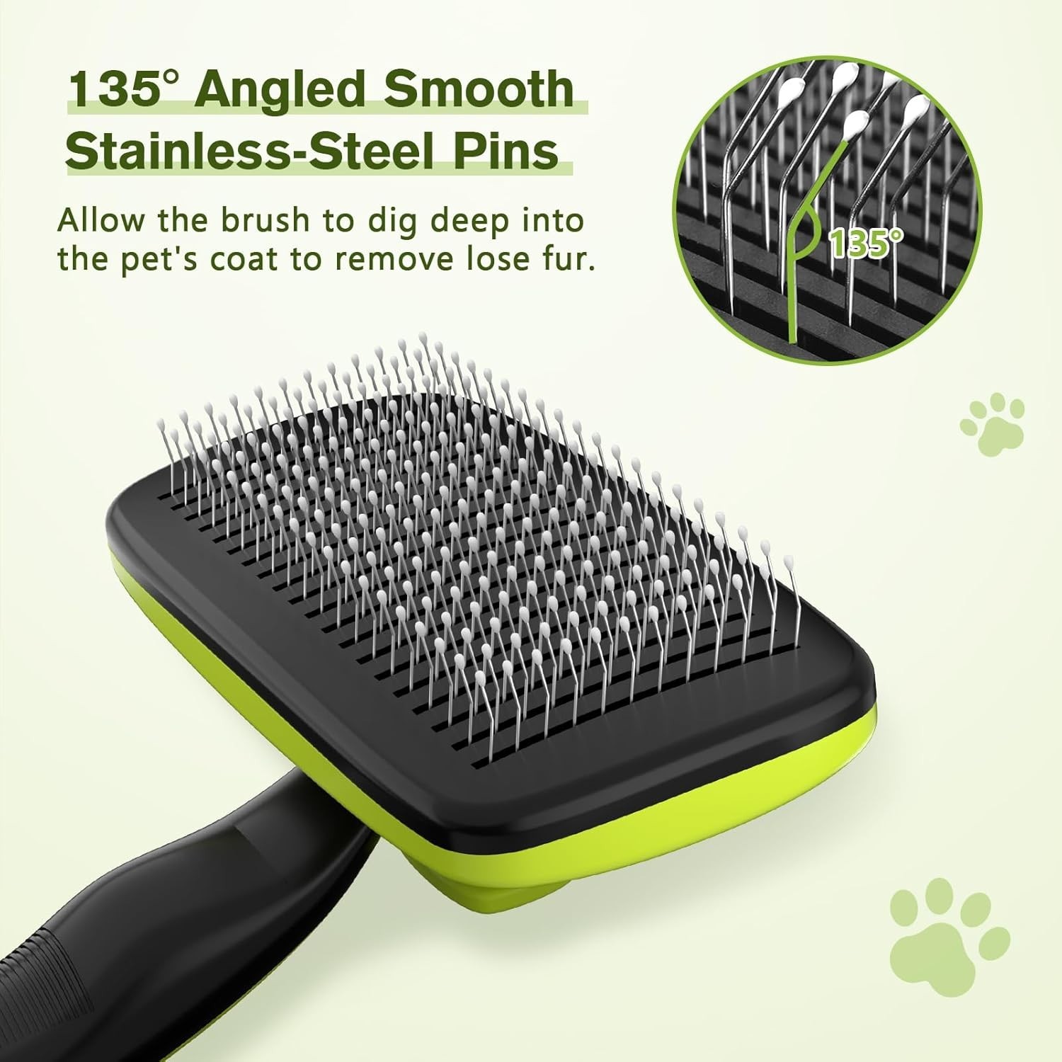 Dog Cat Slicker Brush Self Cleaning Pet Grooming Deshedding Tool