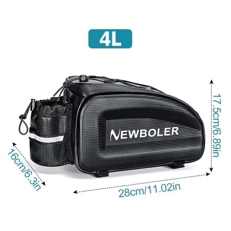 Hard Shell Bicycle Trunk Bag Large Capacity Bike Shoulder Bag Waterproof Bike Re
