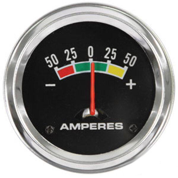 30 Amp Meter Ammeter Tractor Auto Equipment - Chrome Non Lighted