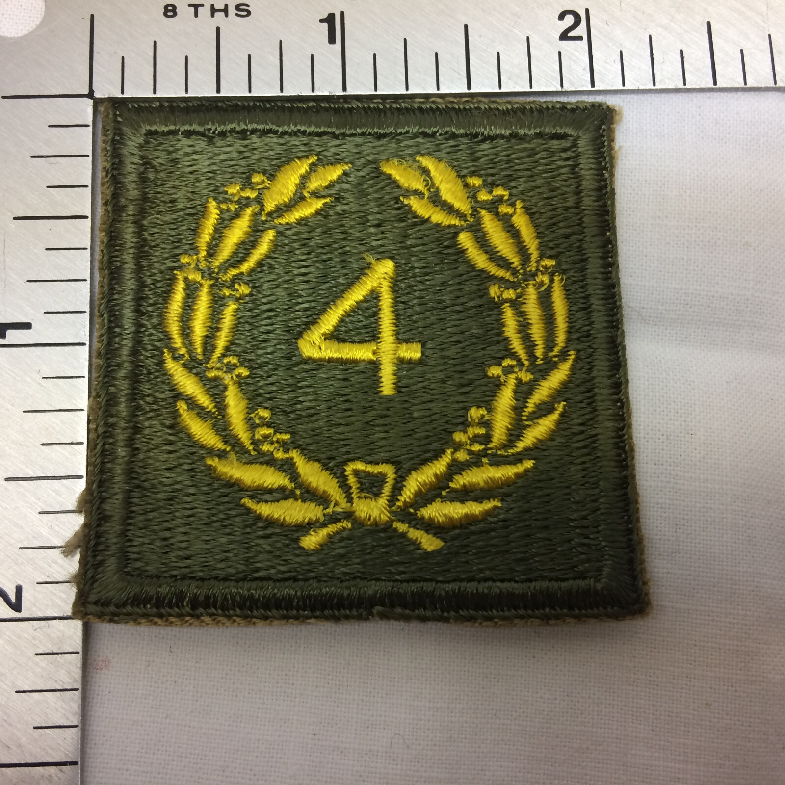 Vintage Military Patch Army Meritorious Unit Award 4 Olive Variant 4th