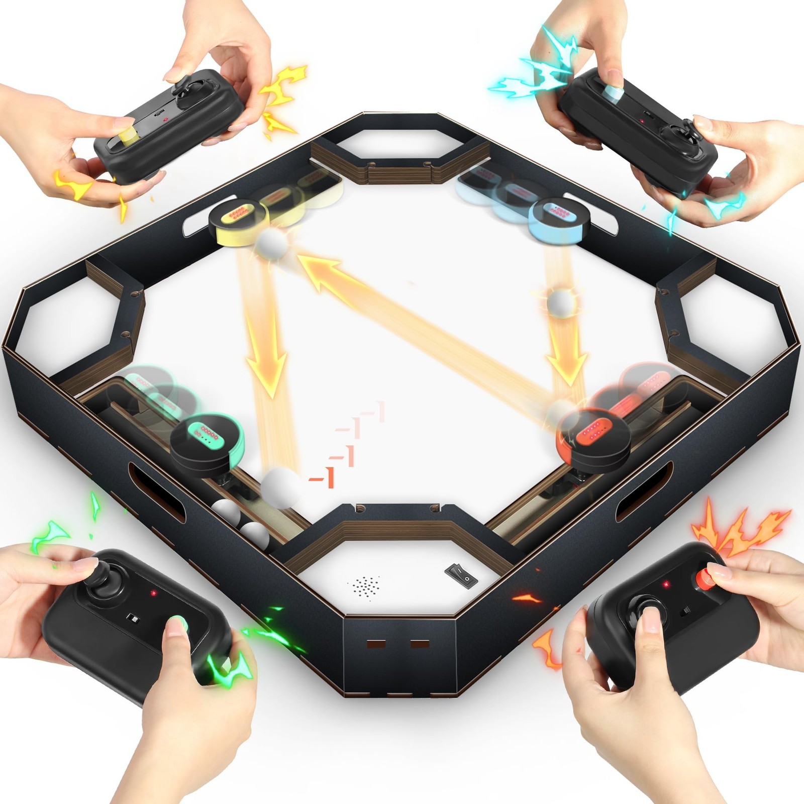 Cheerivy Game Air Hockey 4 Player, Hyperlaps.10 Game 4 Players Arcade Games f...