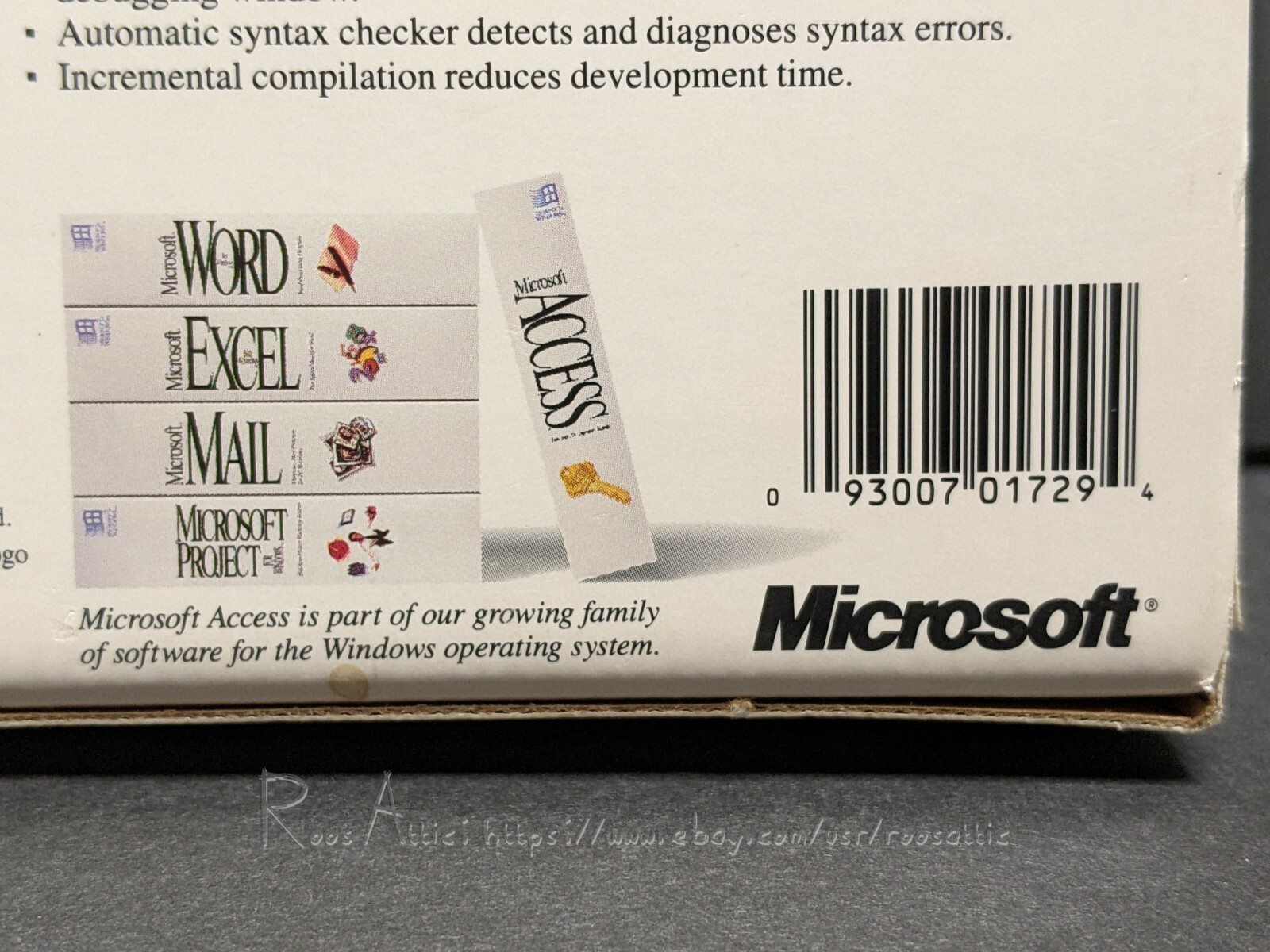 Microsoft Access Version 1.1 1993: User Guide / Language Reference / Programming