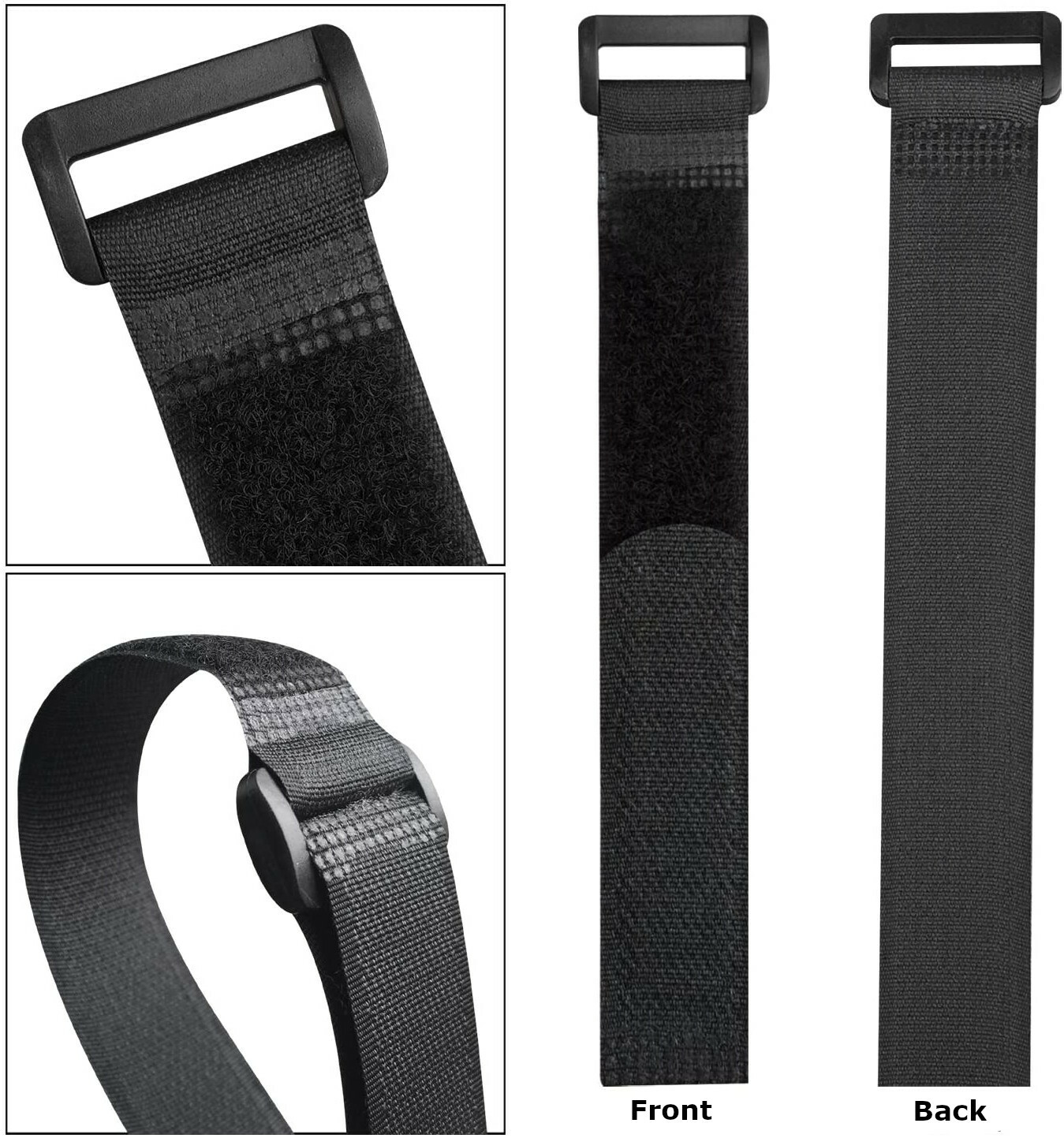 Reusable Fastening Cable Straps Cable Ties Set Adjustable ties 20pcs Hook & Loop