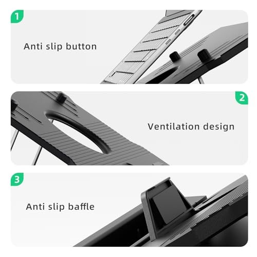 Laptop Stand for Desk, Phone Stand, Extended Laptops Riser, Elevator, Upgraded