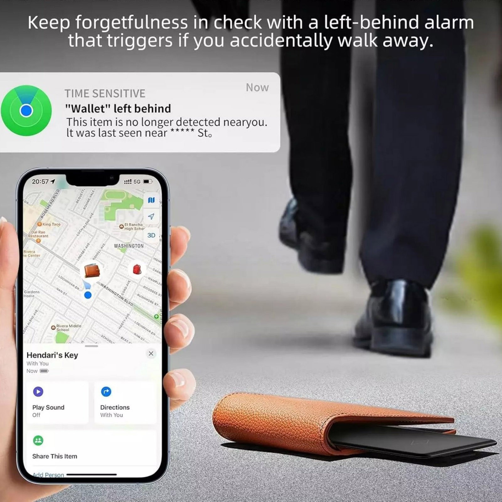 Wireless Charging Smart Card Tracker ABS Wallet Tracker Tracking Device