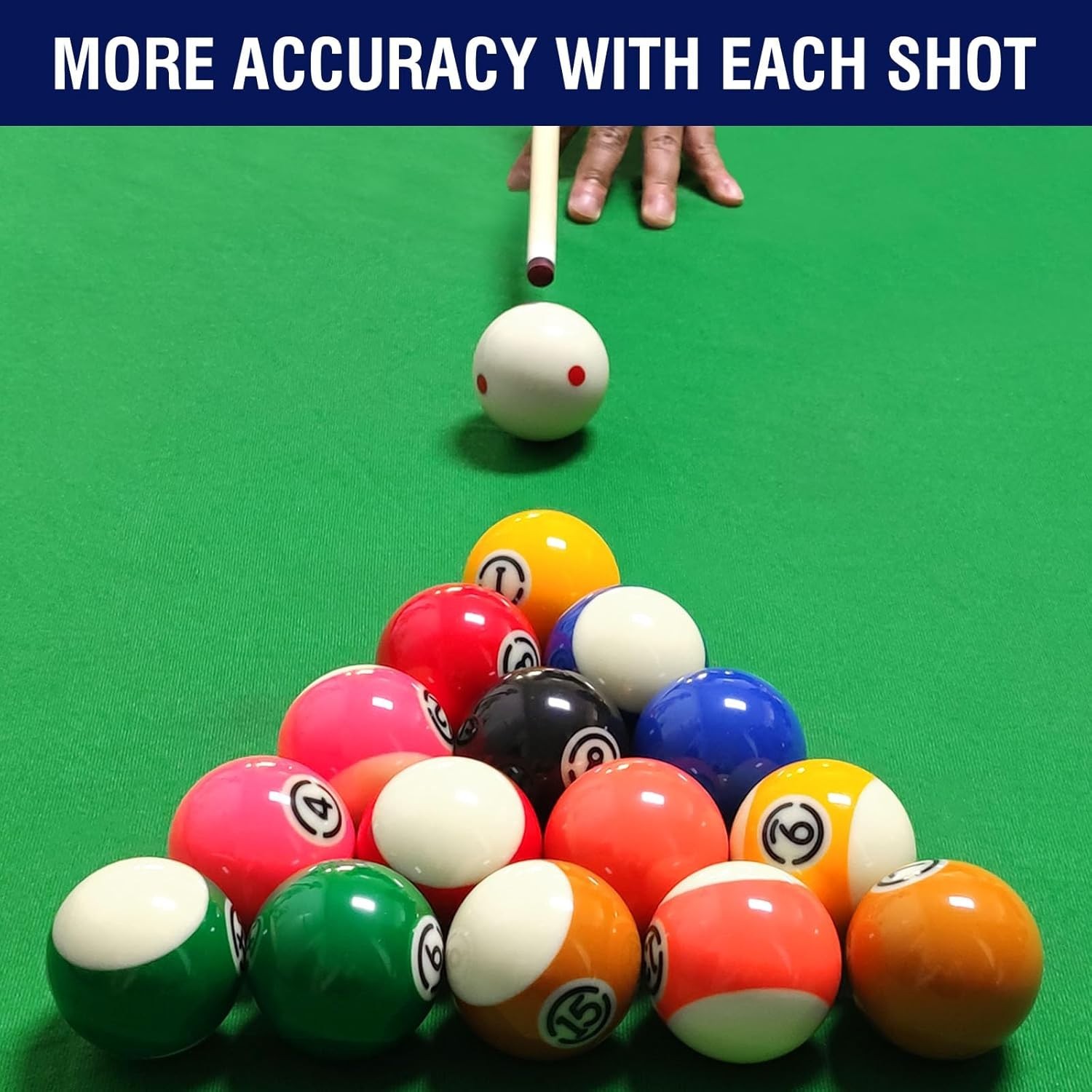 Vibrant Multicolored Billiard Balls - 16-Count Regulation Set for Replacements