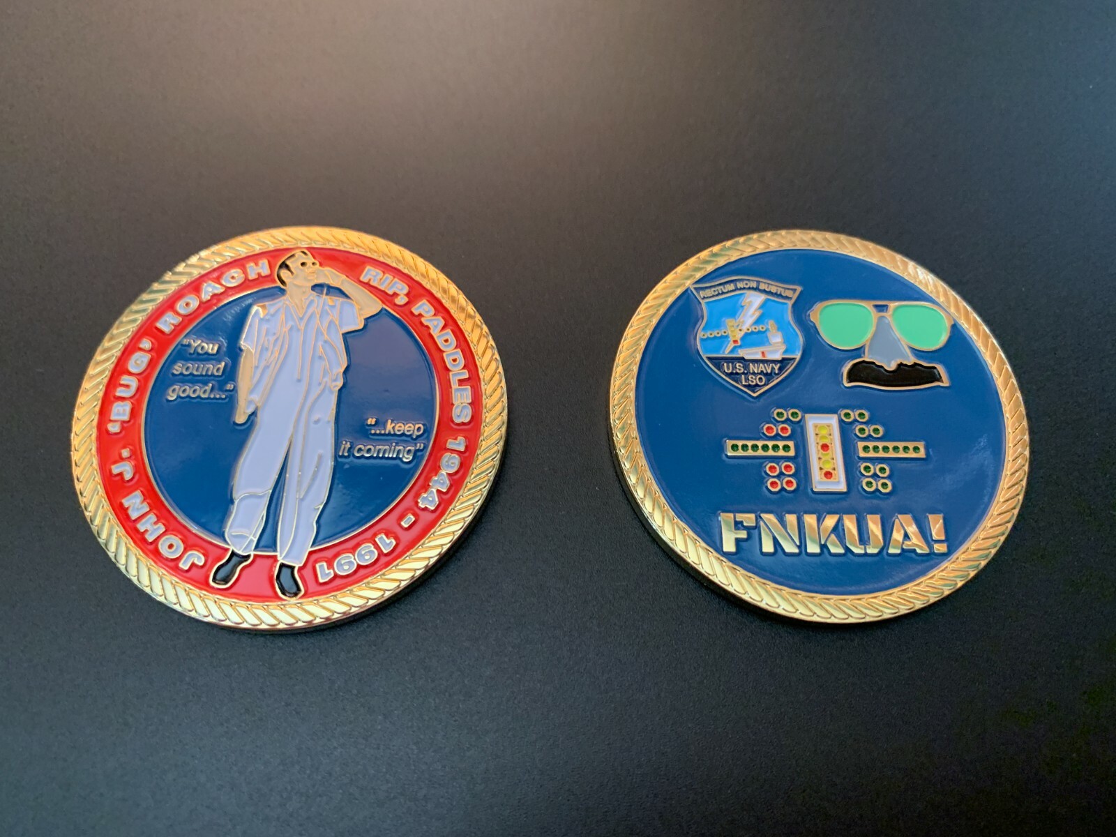 John "Bug" Roach Commemorative Challenge Coin - Famed Navy LSO - FREE SHIPPING!