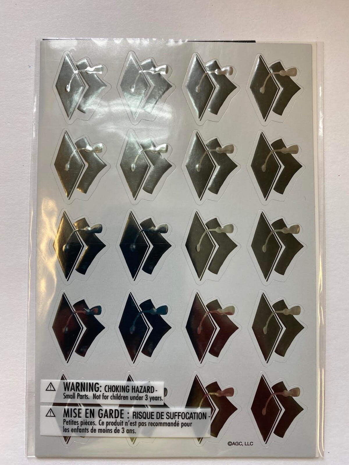 40 graduation caps Stickers (2 Sheets) Party Favors Teacher Supply