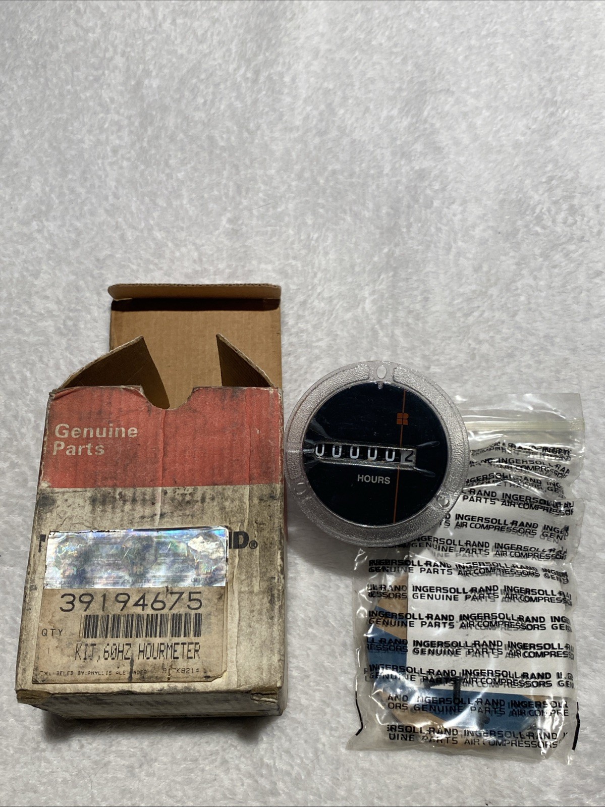 Genuine Ingersoll Rand  60 HZ Hourmeter Kit 39194675  NIB
