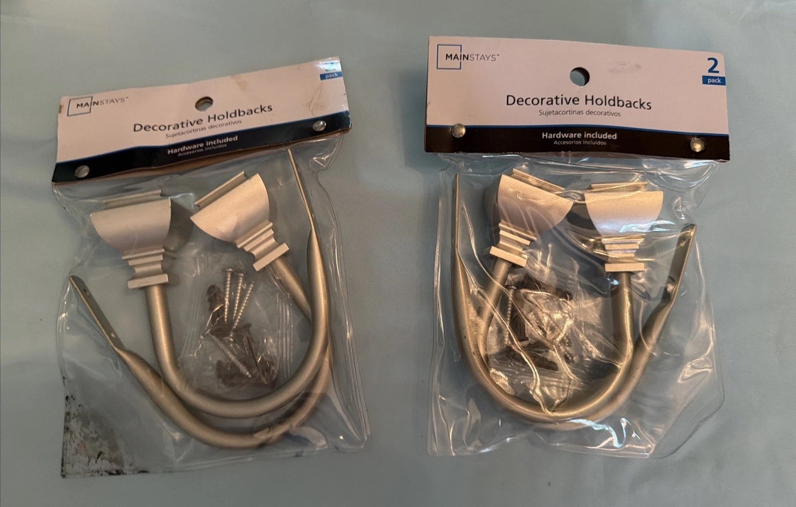 Mainstays Decorative Holdbacks for Curtains Nickel Finish 2 Pack X 2