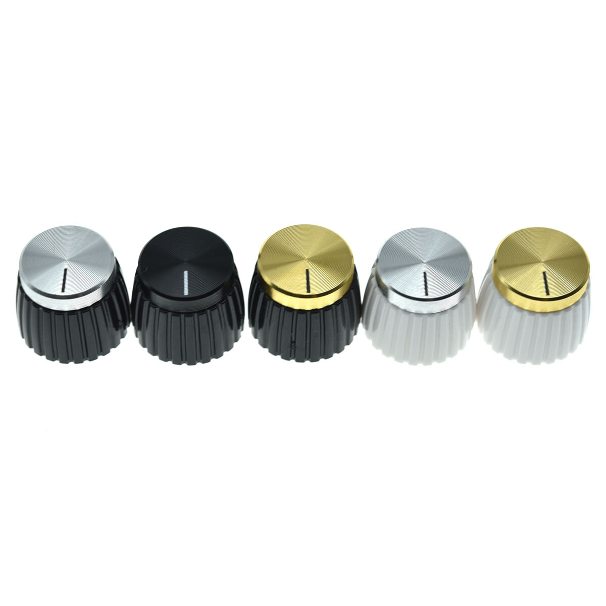 10x Guitar Amplifier-Knobs-Black-w-Black-Cap-Push-on-fit-Marshall-Amplifier
