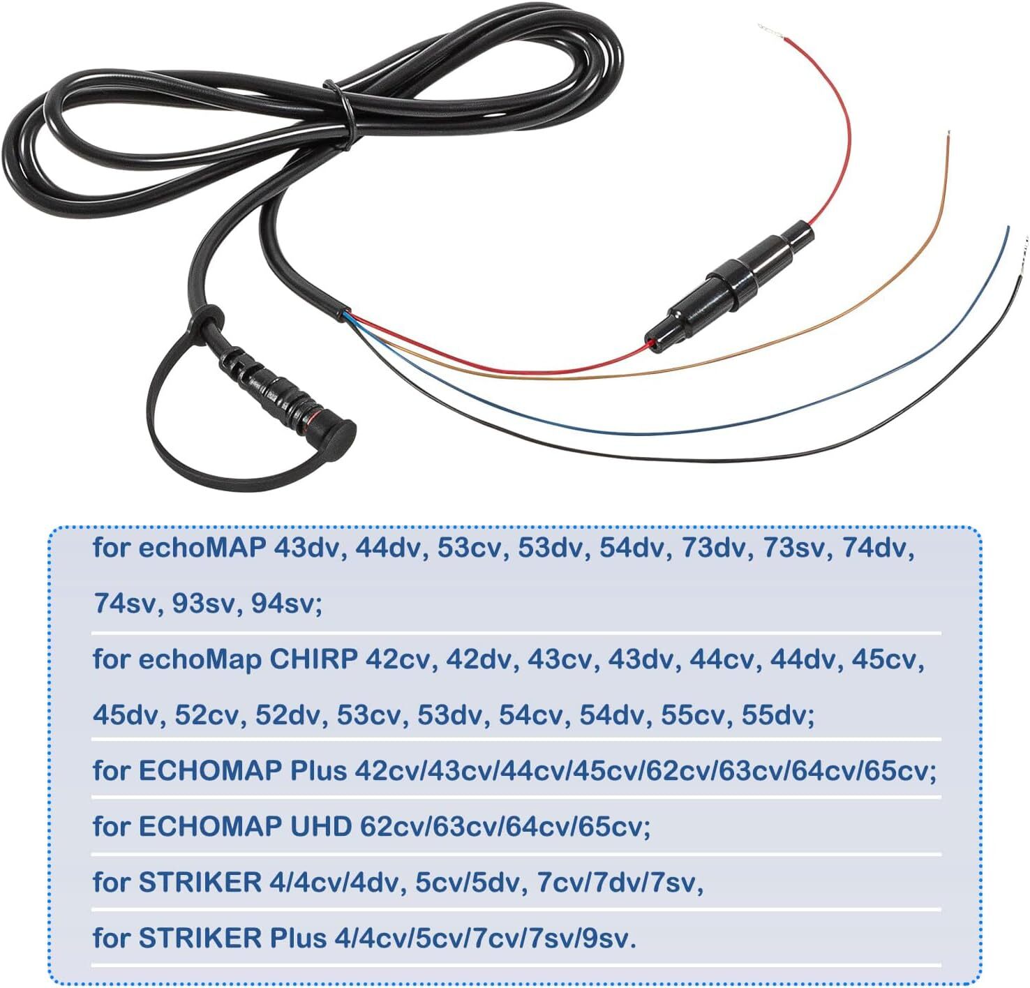 010-12199-04 Power Data Cable for Garmin EchoMAP and Striker Series Fishfinder
