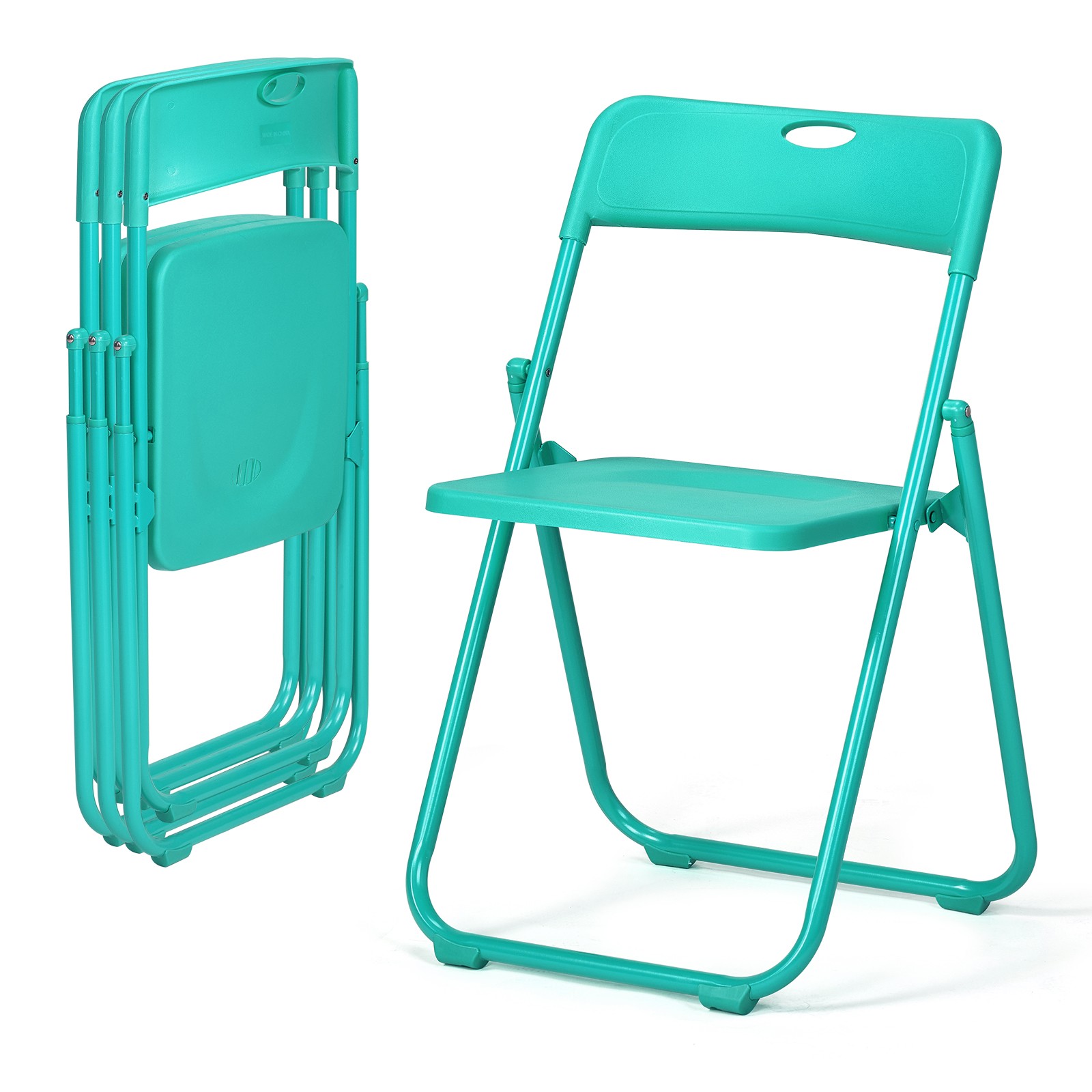 4 PCS Folding Plastic Chairs for Wedding Party Outdoor / Indoor 350 LBS Capacity