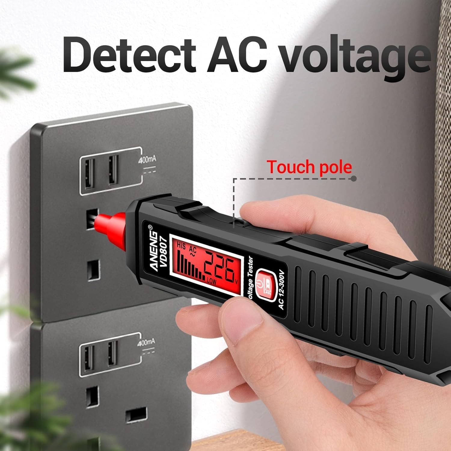 Non Contact Voltage Tester,Electrical Tester Pen, Range AC Voltage,Light Bulb...