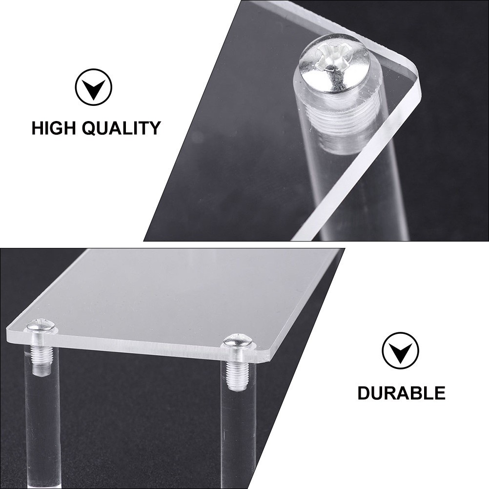 2Pcs Reusable Acrylic Display Stand Transparent Showing Shelf for Small Spaces