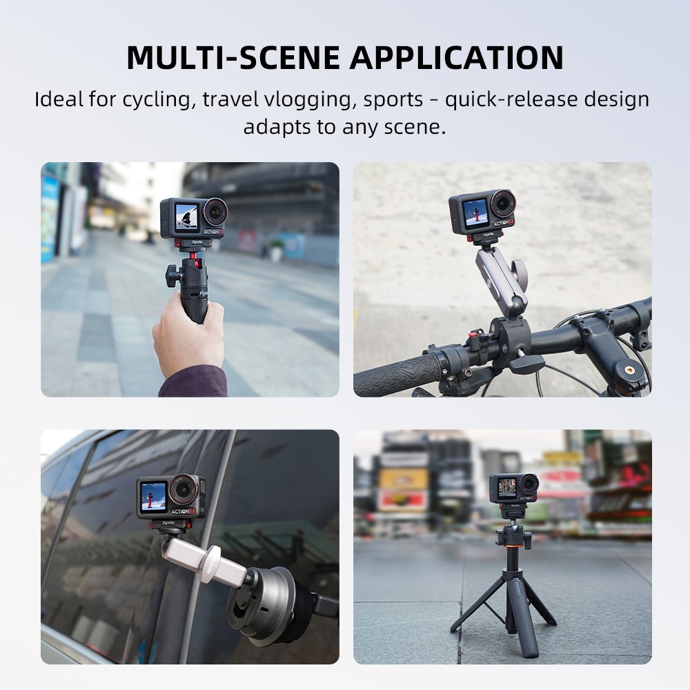 Quick Release Magnetic 1/4" Adapter for DJI Action 3 / 4/ 5 Camera Mount Bracket