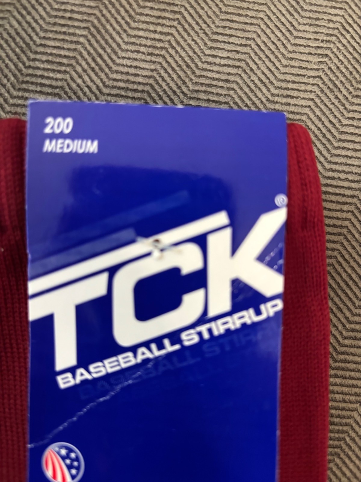 TCK Medium 200 Baseball Stirrup Socks Red White Gold Stripes