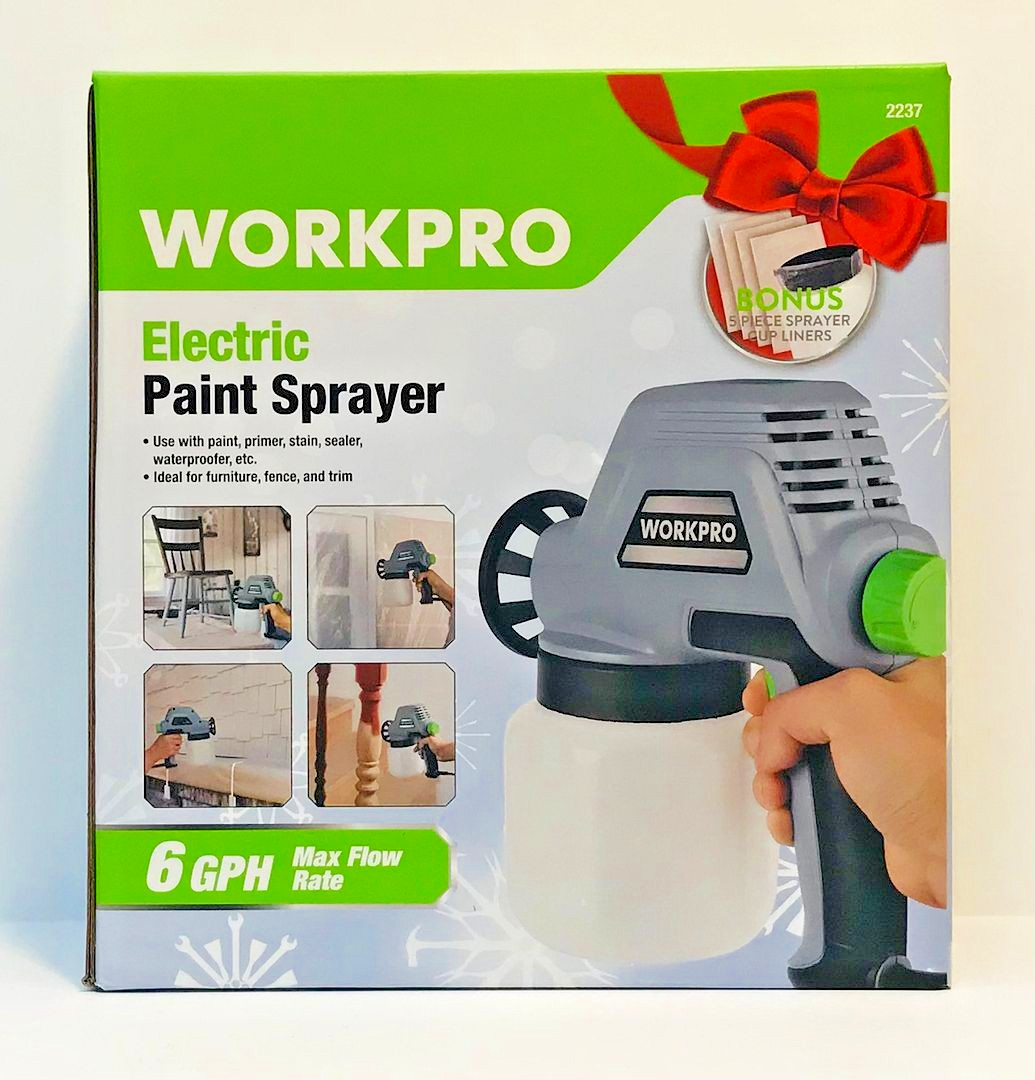 New Workpro 6 GPH Electric Paint Sprayer with Bonus 5 Piece Cup Liners Free S&H
