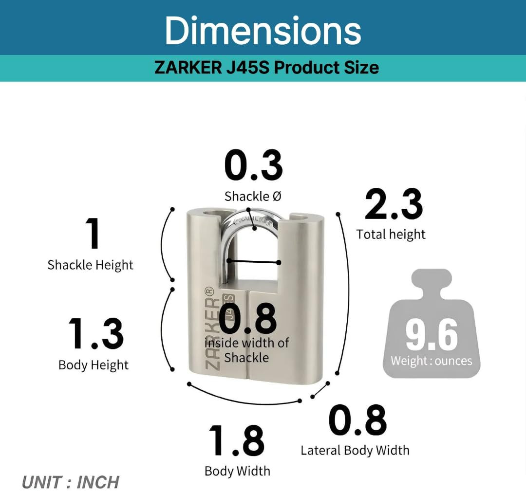 Heavy Duty Keyed Alike Padlocks, 12-Pack, Waterproof, Rustproof, 36 Keys