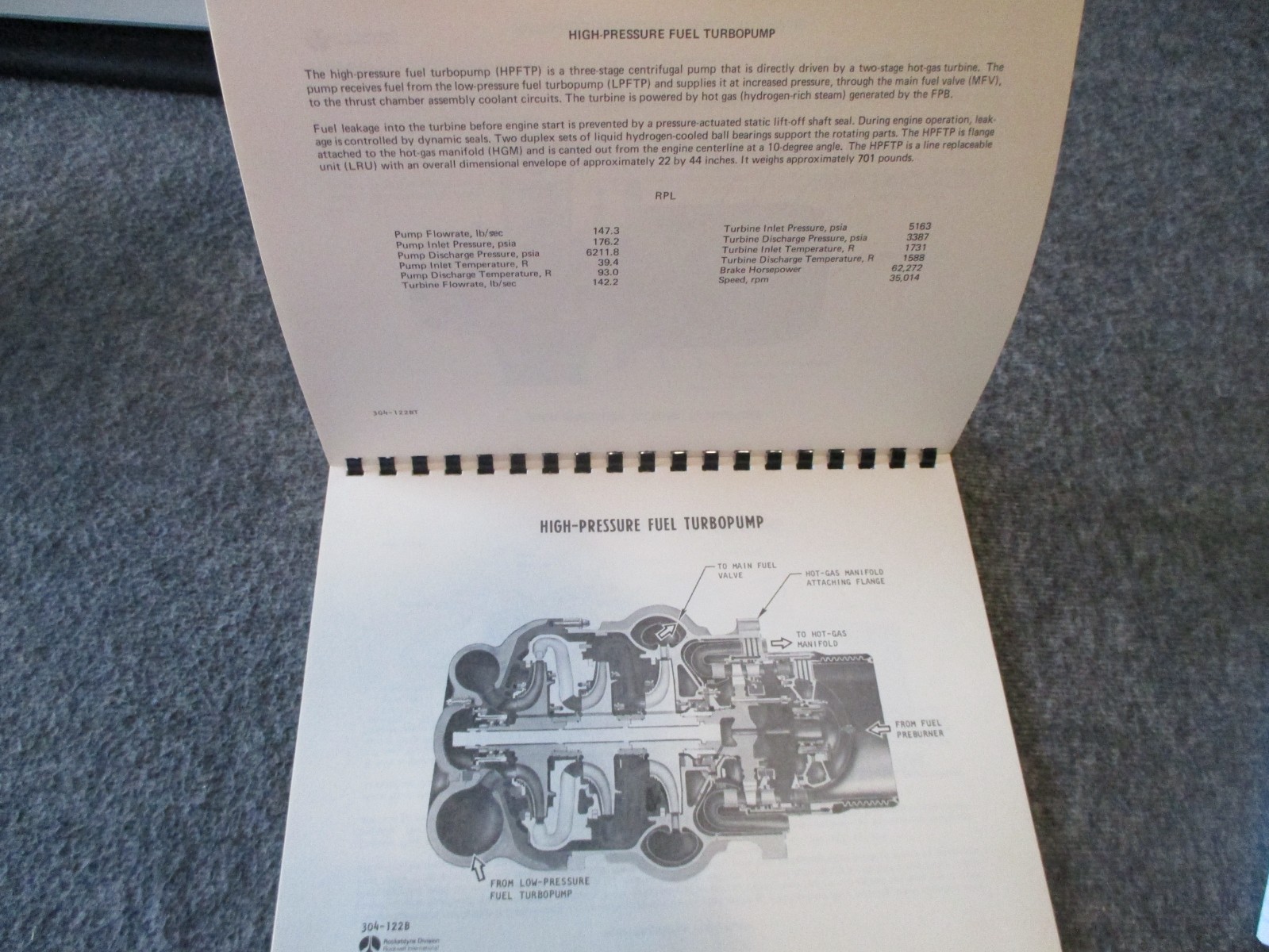 NASA/ROCKETDYNE SPACE SHUTTLE MAIN ENGINE "SSME" DESIGN FEATURES 1975 BOOK
