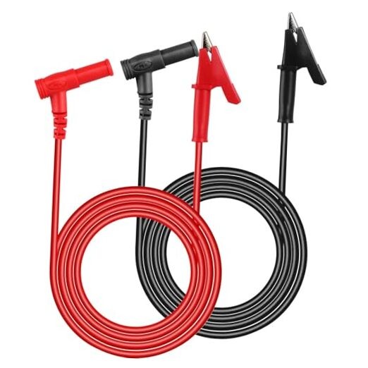 Multimeter Alligator Clips Test Leads,3Ft 600V/1000V Heavy Duty Black-Red