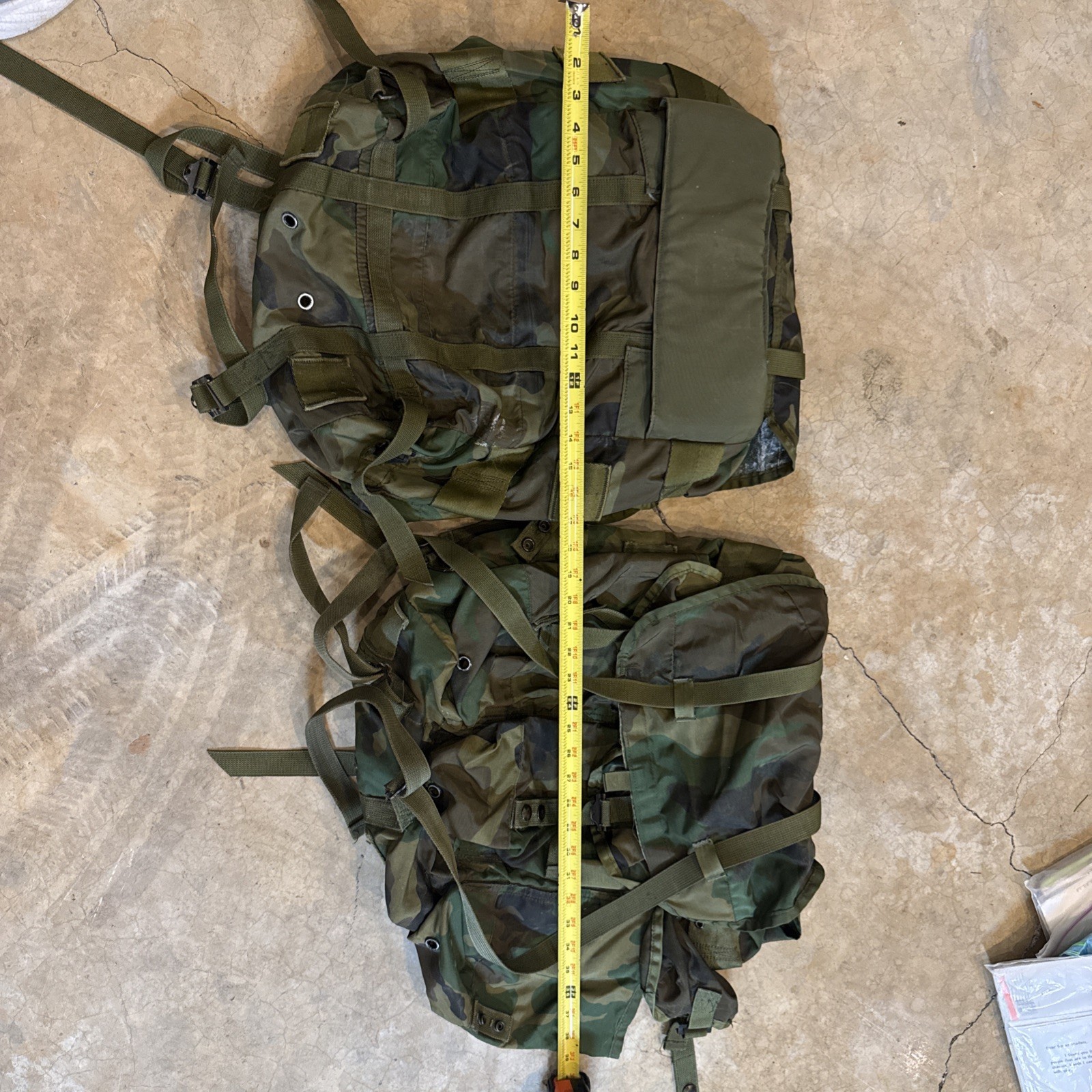 TWO US Army Field Pack Combat Nylon LC-1 Medium Alice Vintage Backpack