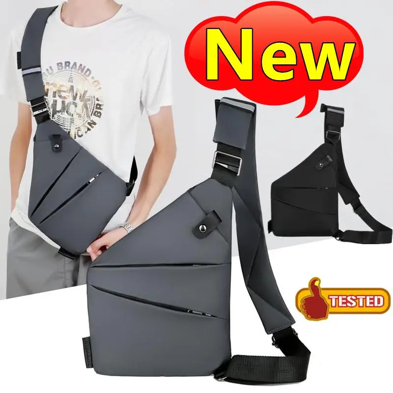 Valcen Personal Pocket Bag for Man, Crossbody Multi-pocket Anti-thief Travel Bag
