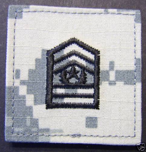 ROTC DIGITAL CAMO CMD SGT MAJOR RANK VA9-4