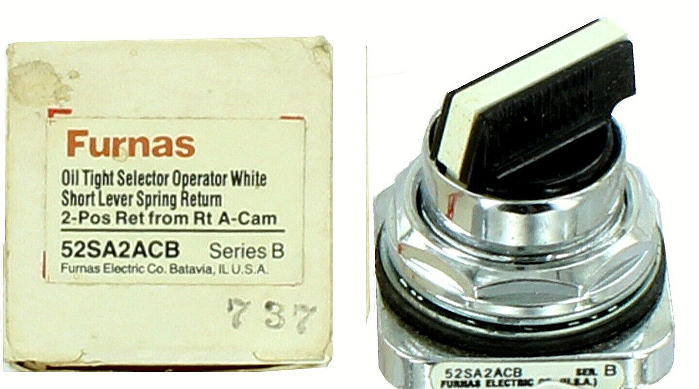1 Pc Furnas 52SA2ACB Series B 2 Position Oil Tight Selector Switch Operator