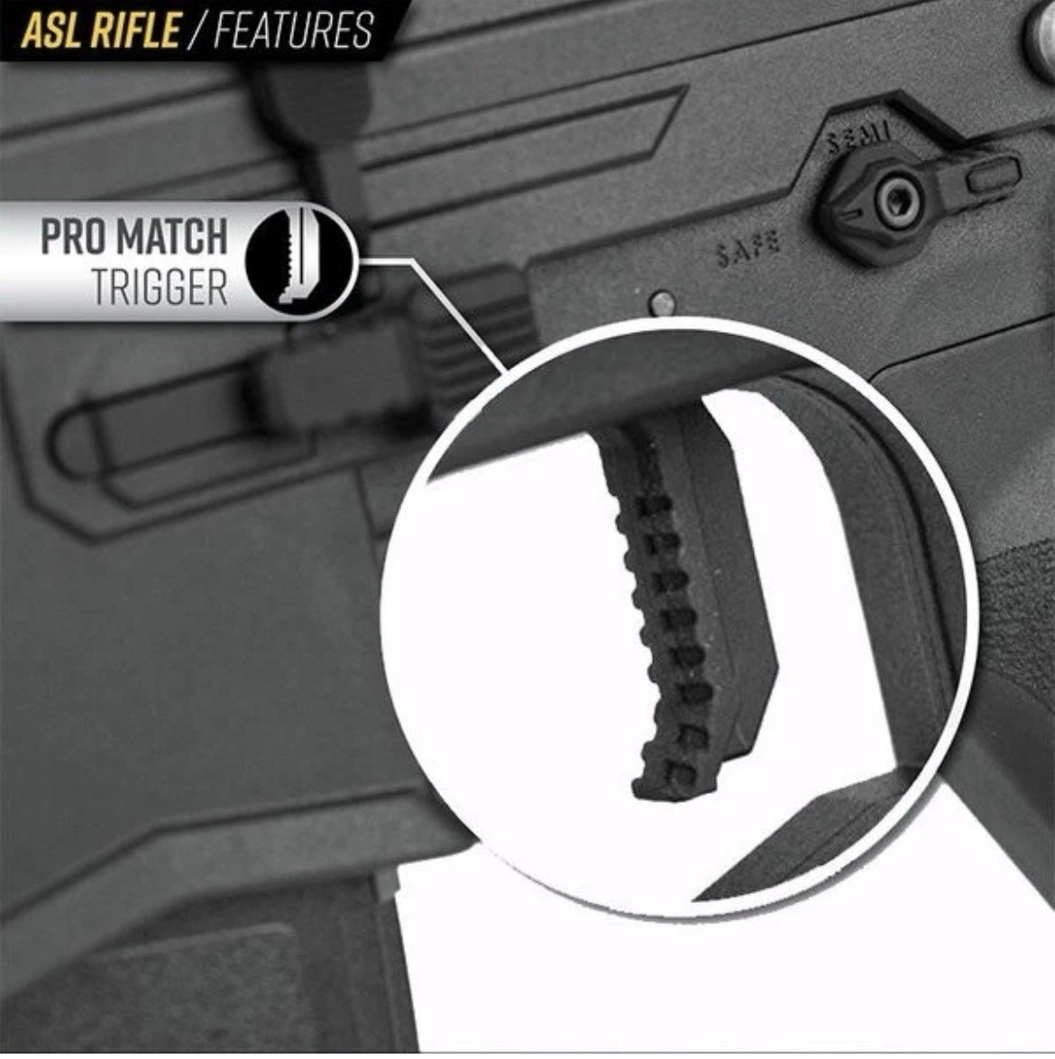 NEW Valken ASL Hi-Velocity TANGO Airsoft AEG Rifle - Black - M-LOK - NIB